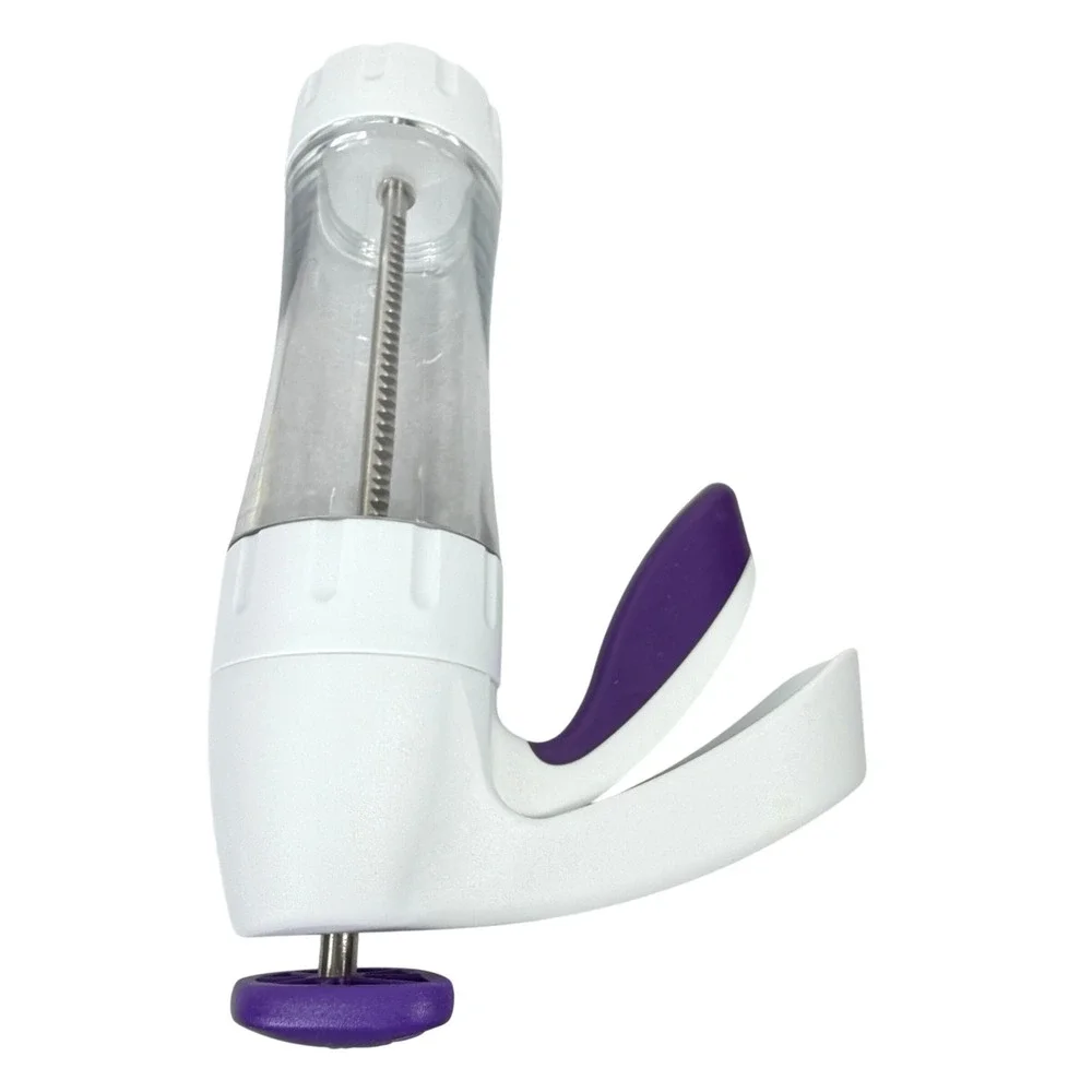 Wilton Simple Success Cookie Press‎ White Purple 12 Discs Trigger Handle